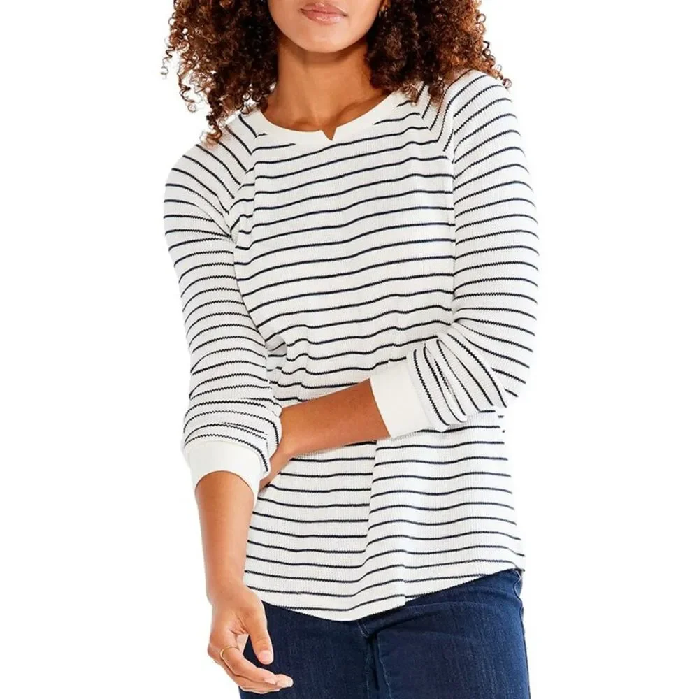 NIC+ZOE Striped Waffle T-Shirt